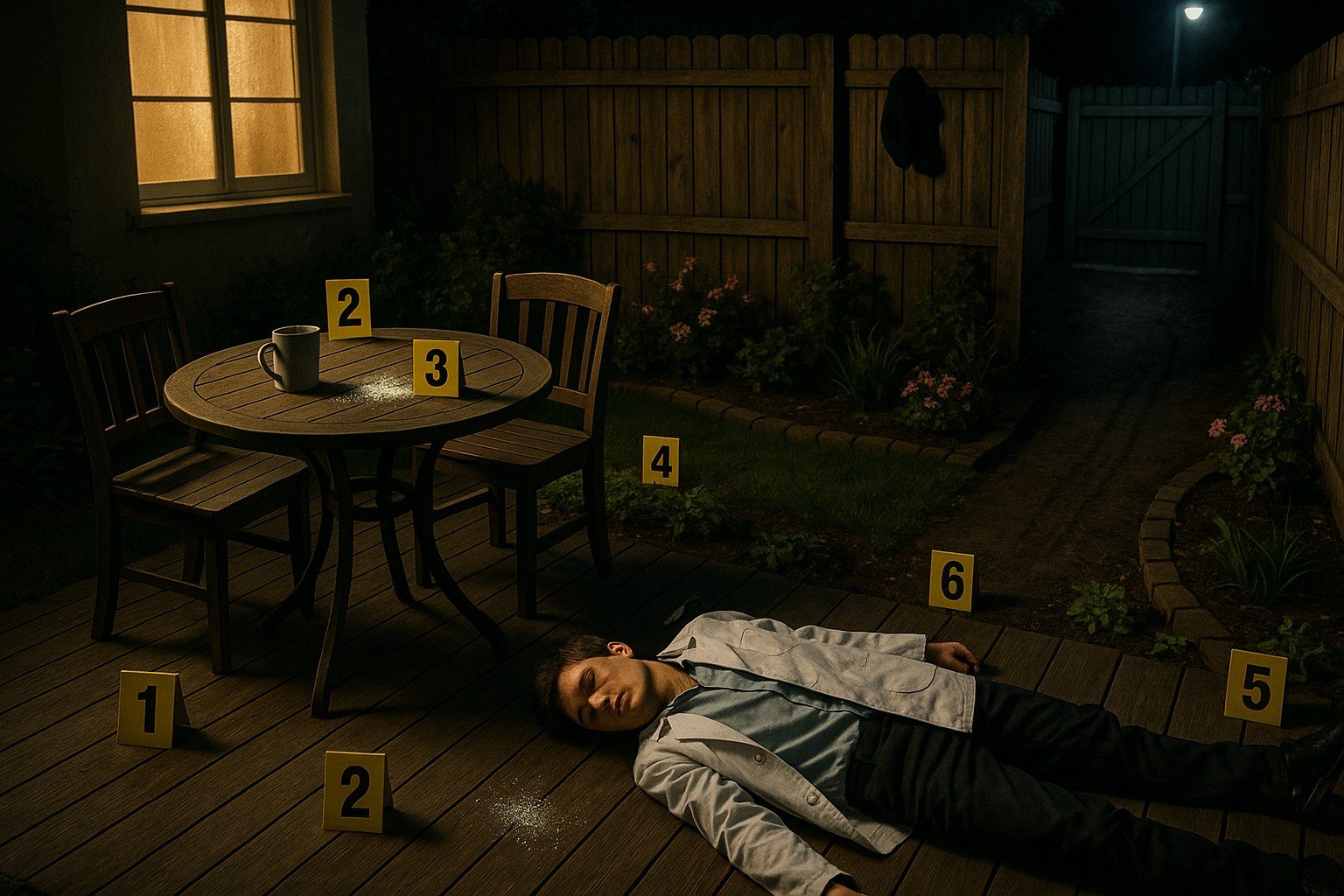 The Backyard Case: rear yard scene