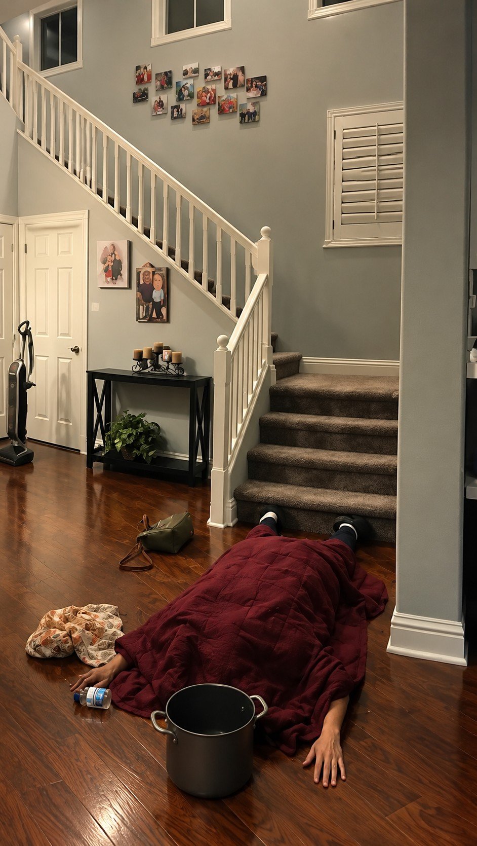 The Stairway Case: stairwell scene